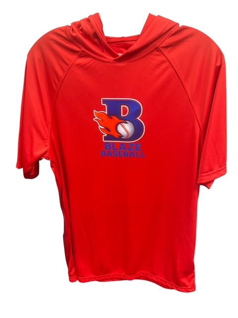 A4 Adult short sleeve dry fit hooded Tshirt