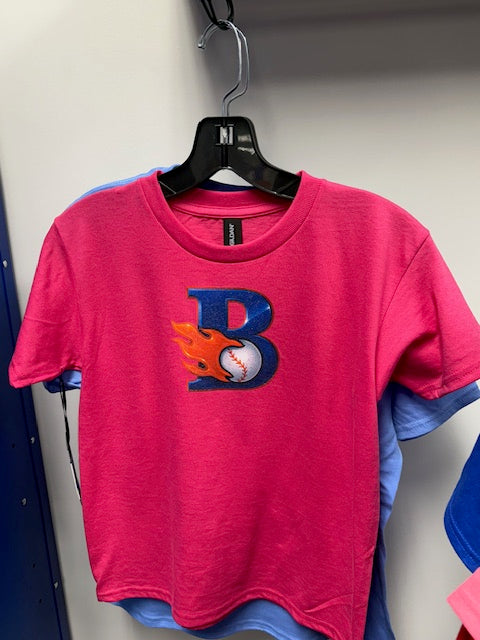 Pink Tshirt with Blaze B Glitter Logo