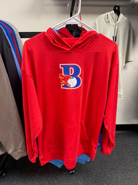 Red Long Sleeve hooded Tshirt