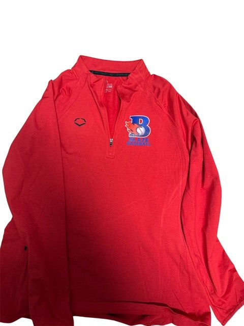 Ladies Evoshield Half zip pullover - Red