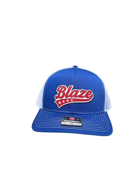 Richardson 112 Adjustable Trucker Hat - Blue with Blaze