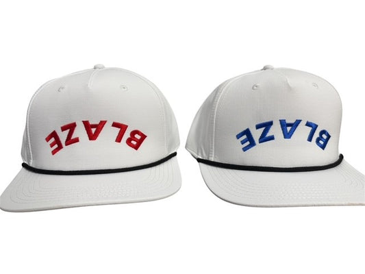 Upside Down Adjustable Corded Hat - Red or Blue Lettering